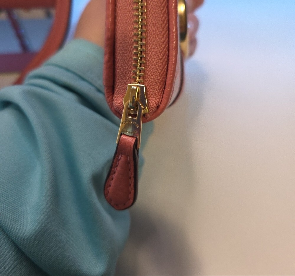 Coach Pink Dempsey 22 nwot Signature Stripe Satchel with Crossbody Strap - Picture 12 of 14